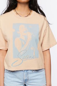 TAUPE/MULTI Selena Graphic Cropped Tee, image 5