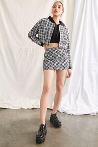 BLACK/CREAM Tweed Faux Pearl Mini Skirt, image 5