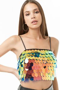 Sequin Cropped Cami, image 1