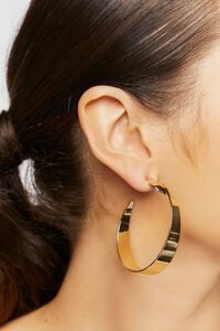 GOLD Open Hoop Earrings, image 1