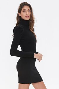 BLACK Turtleneck Sweater Dress, image 2