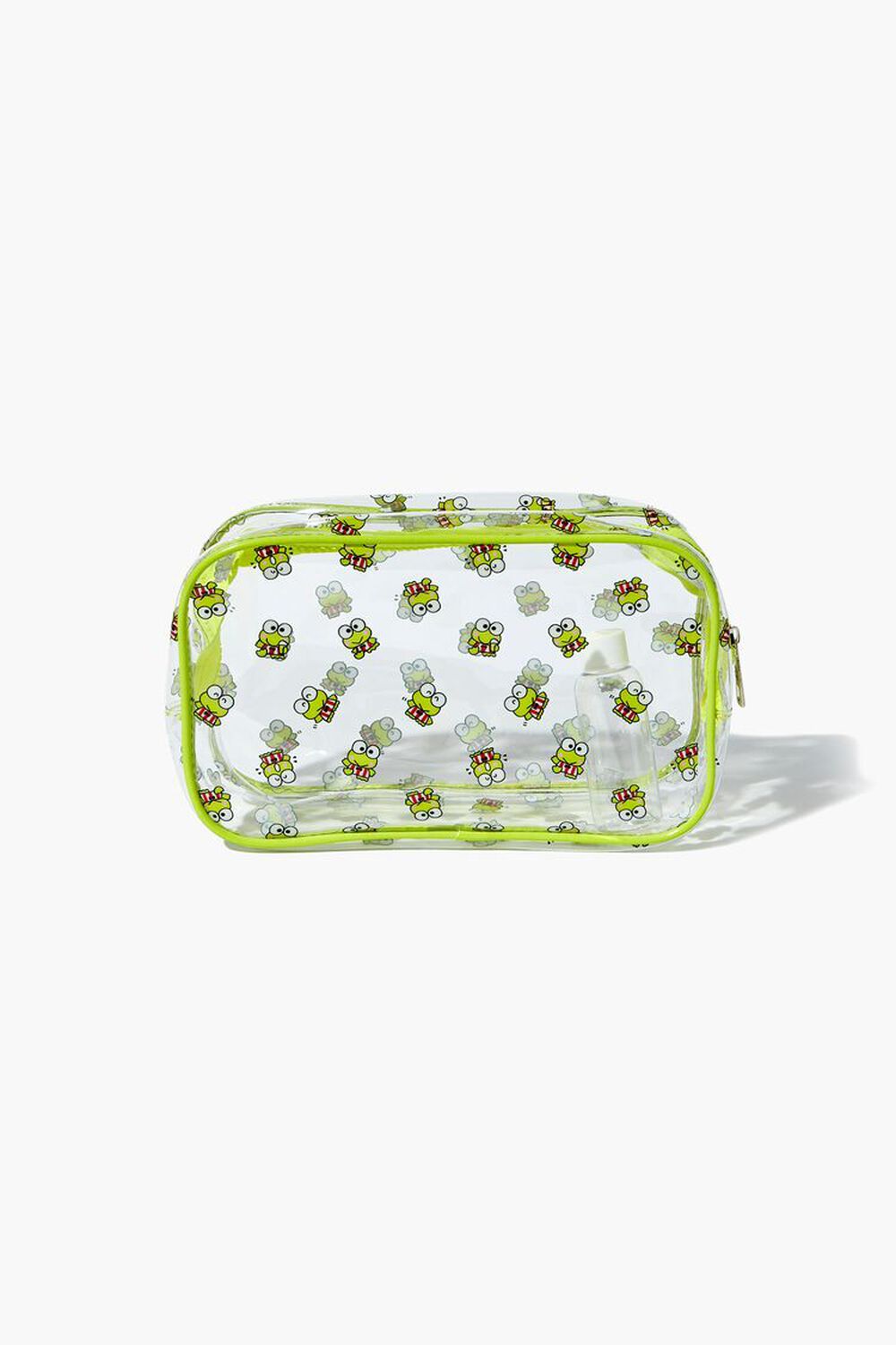 CLEAR/GREEN Hello Kitty & Friends Keroppi Makeup Bag, image 1