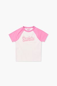PINK/MULTI Girls Barbie® Graphic Raglan Tee (Kids), image 1