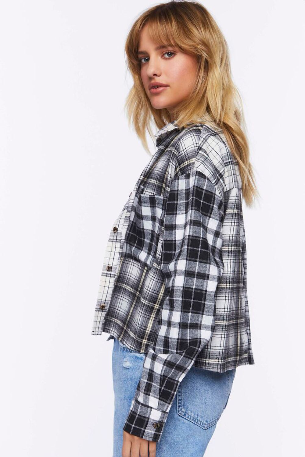 Reworked Mixed Plaid Flannel Shirt, image 2
