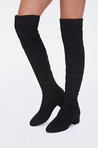Faux Suede Over-the-Knee Boots, image 1