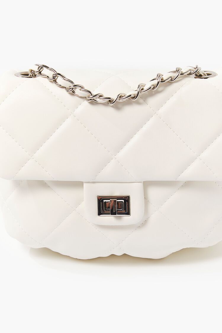 White pearl detail chain strap shoulder bag | River Island
