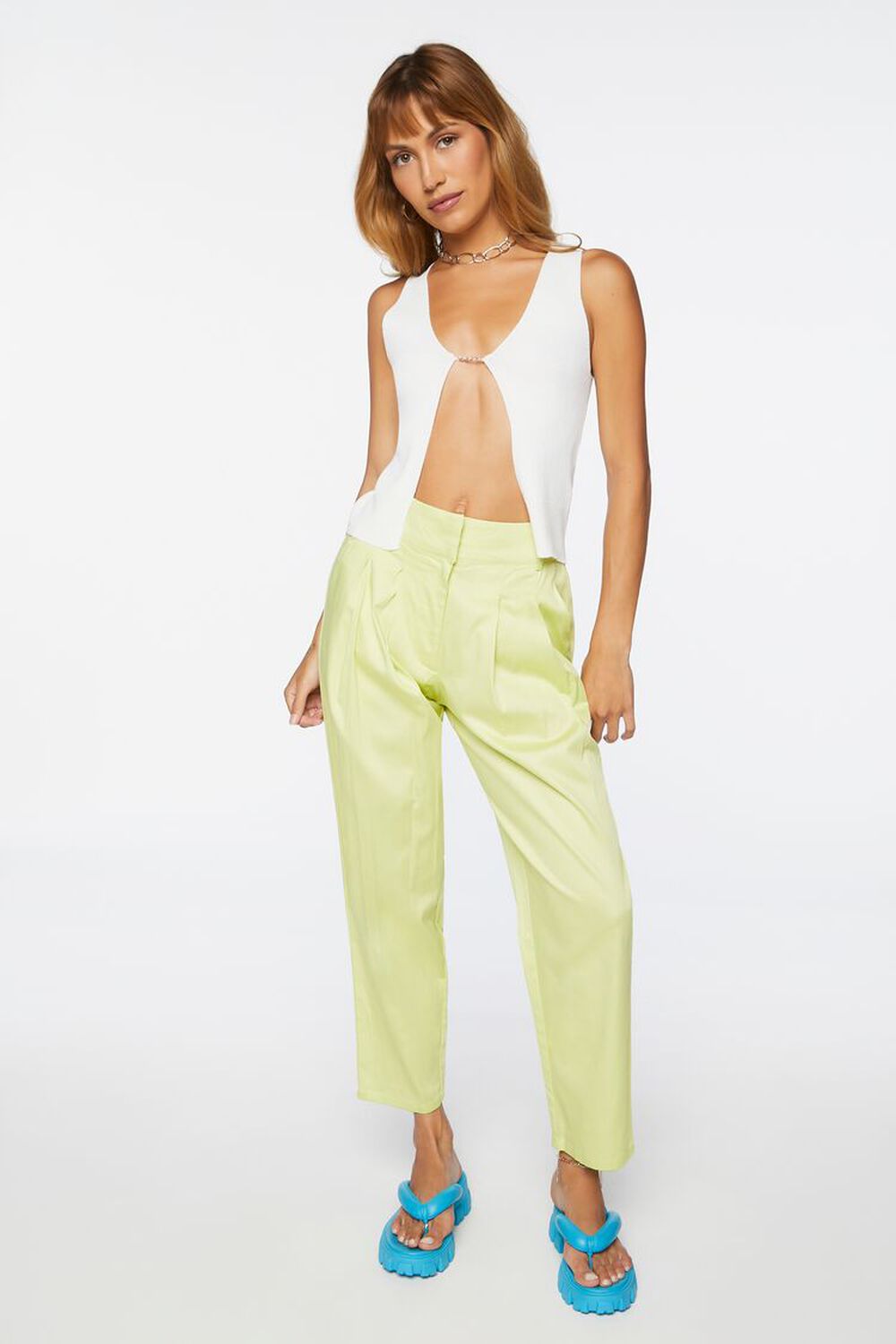 Pleated High-Rise Pants, image 1