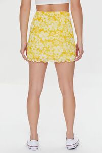 YELLOW/MULTI Floral Print Mesh Mini Skirt, image 4