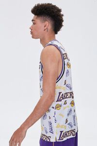 WHITE/MULTI LA Lakers Print Tank Top, image 2