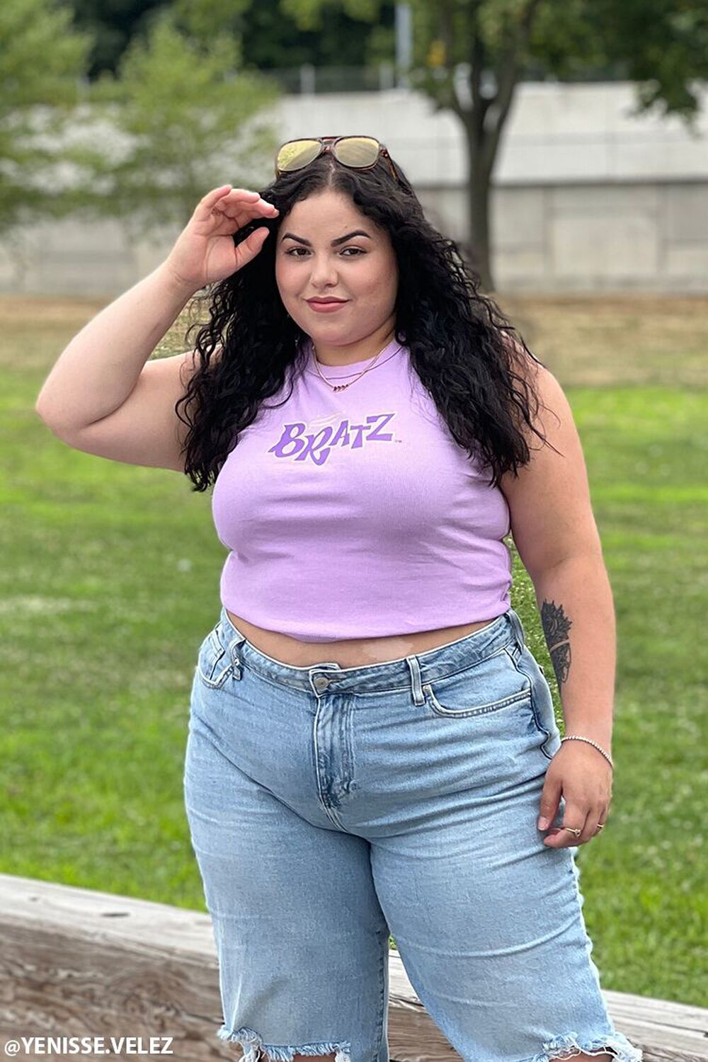 crop top on plus size