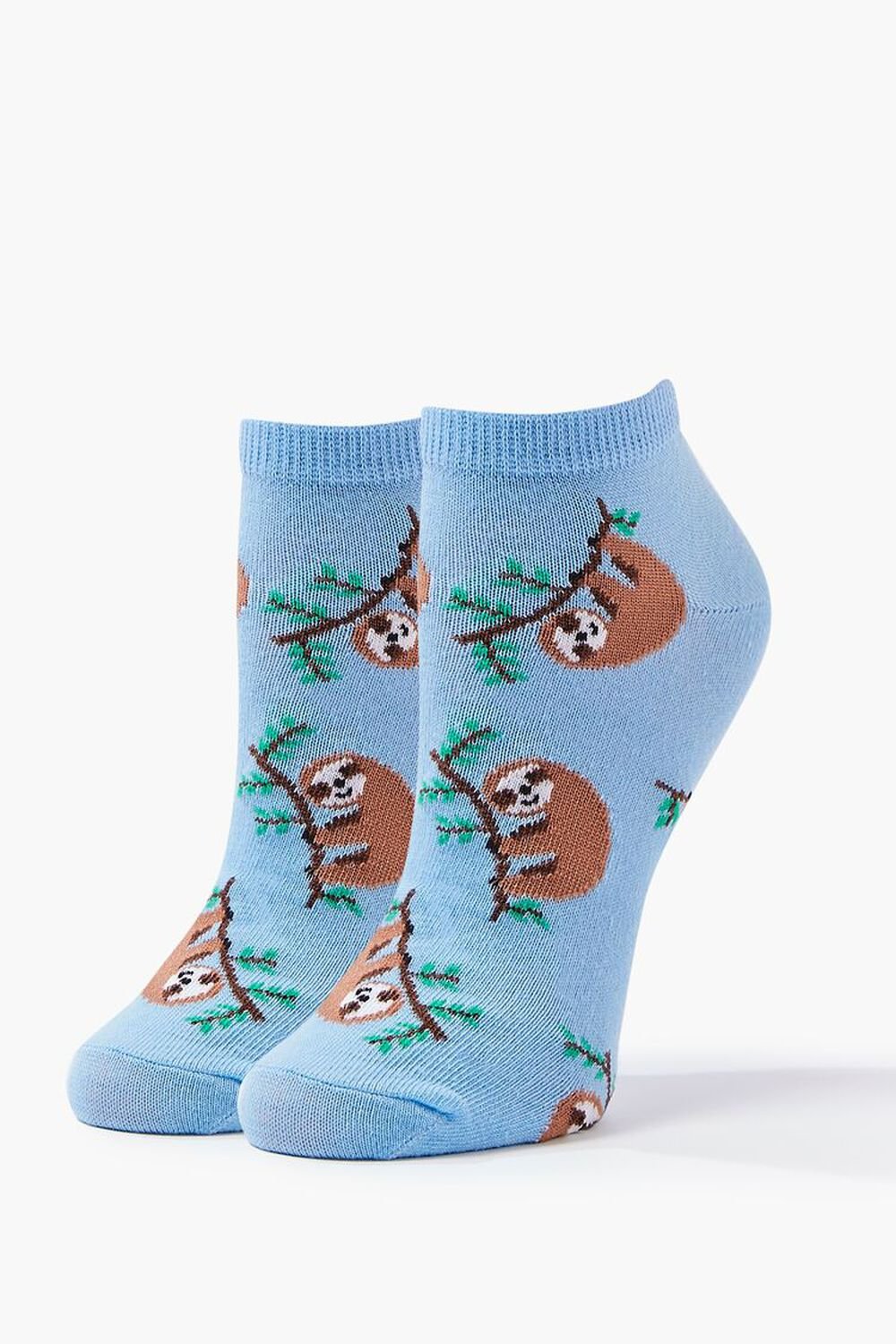 BLUE/MULTI Sloth Print Ankle Socks, image 1