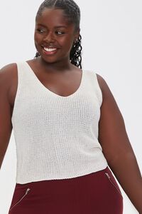 IVORY Plus Size Sweater-Knit Tank Top, image 2