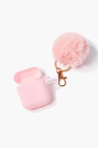 PINK Pom Pom Earbuds Case for AirPods, image 2