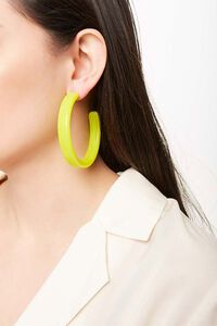 LIME Neon Hoop Earrings, image 1