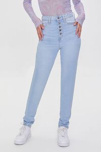 LIGHT DENIM Skinny High-Rise Long Jeans, image 2