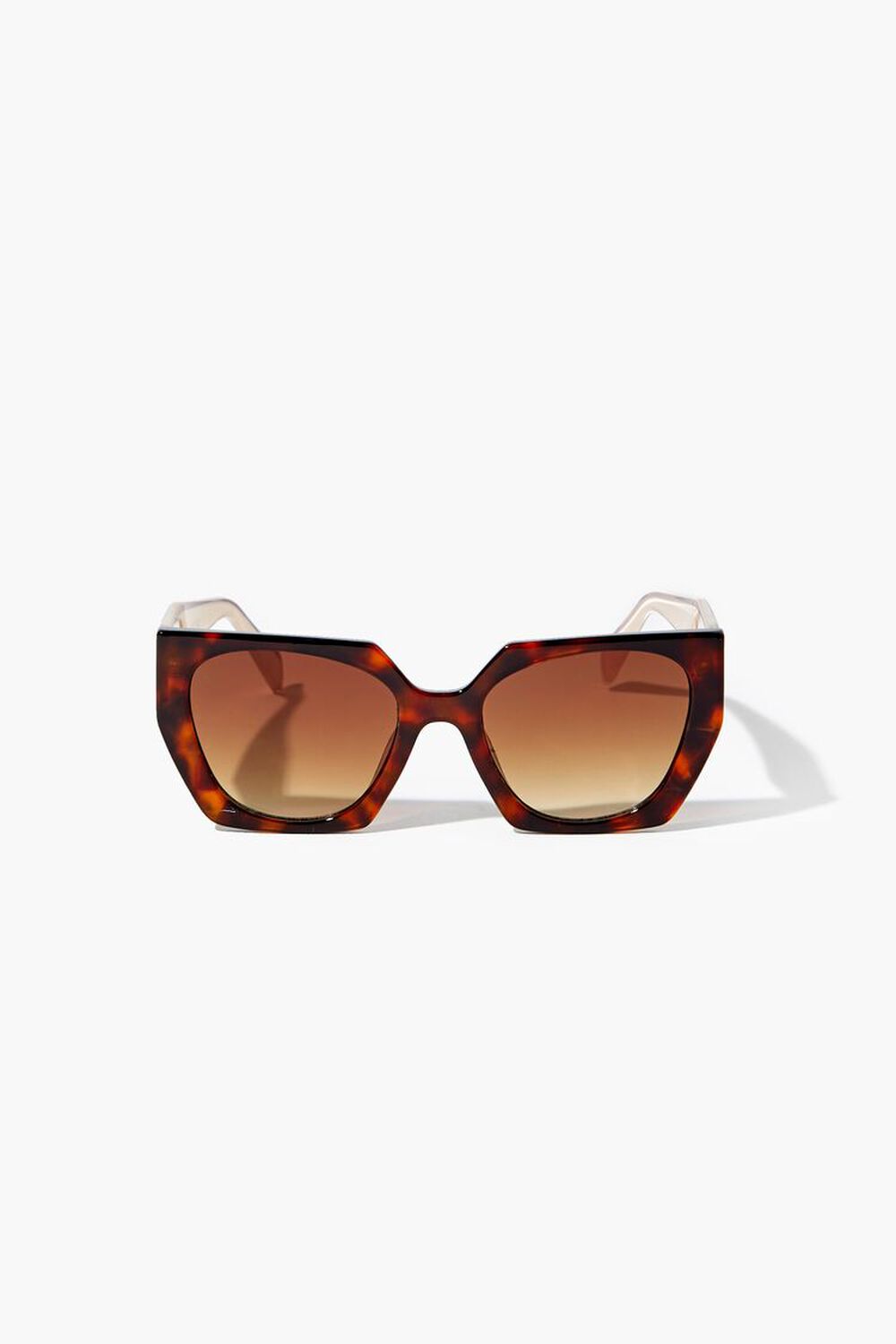 BROWN/BROWN Cat-Eye Frame Sunglasses, image 1