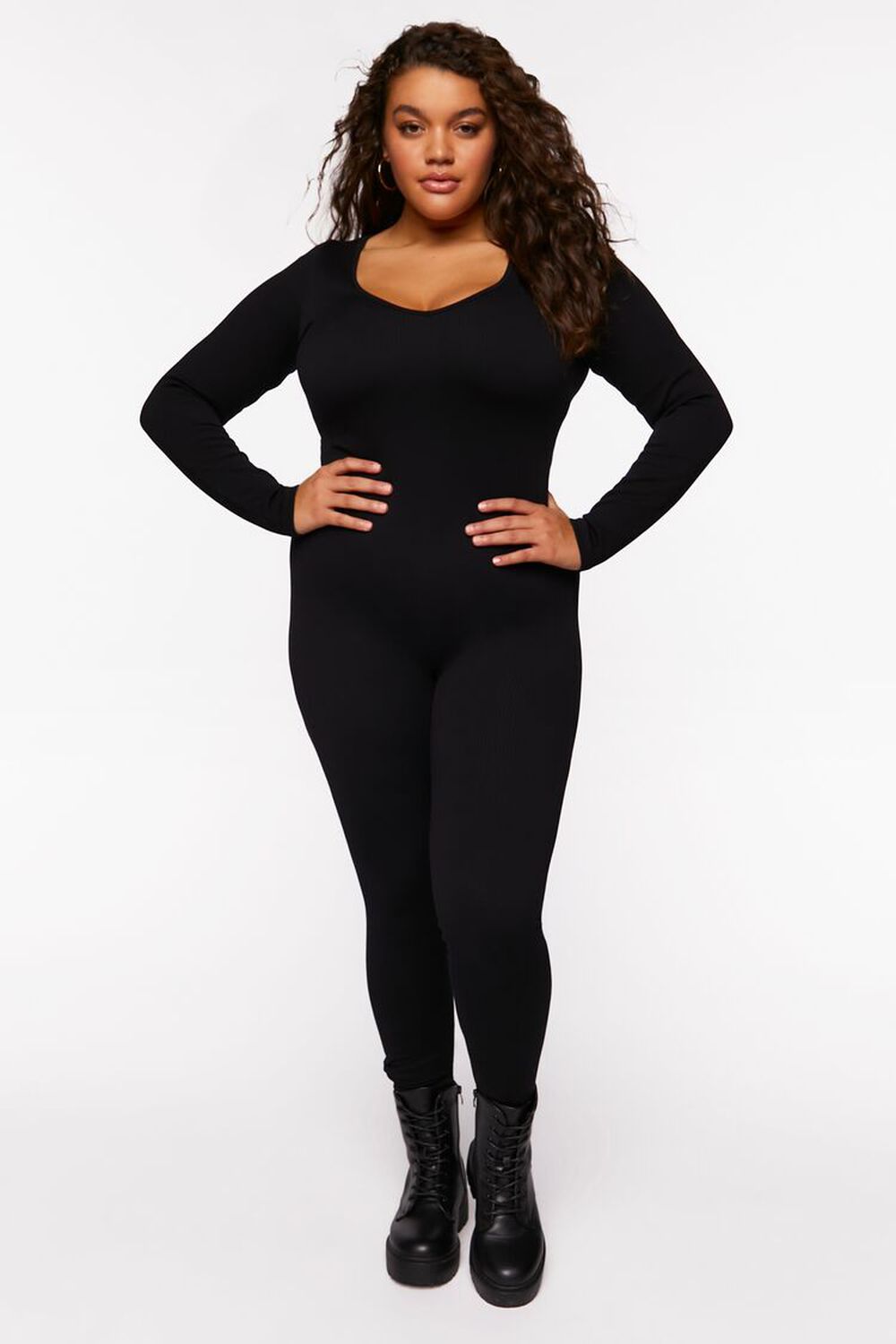 Plus Size Seamless Fitted Jumpsuit