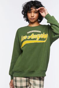 GREEN/MUSTARD Los Angeles Graphic Pullover, image 2