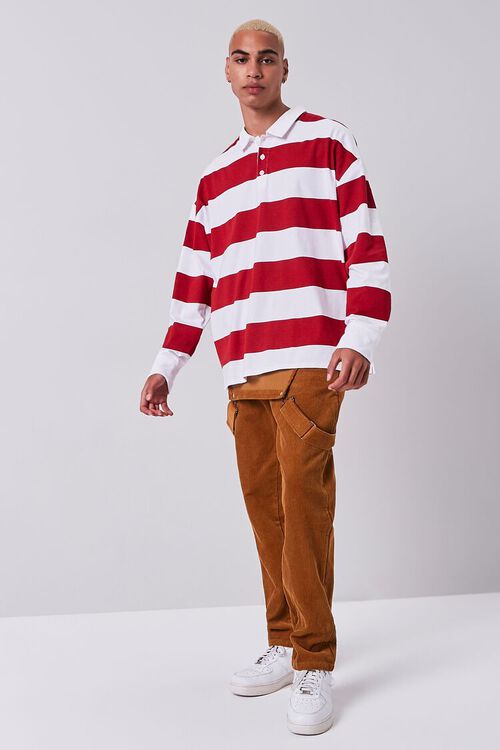 RED/WHITE Striped Polo Shirt, image 4