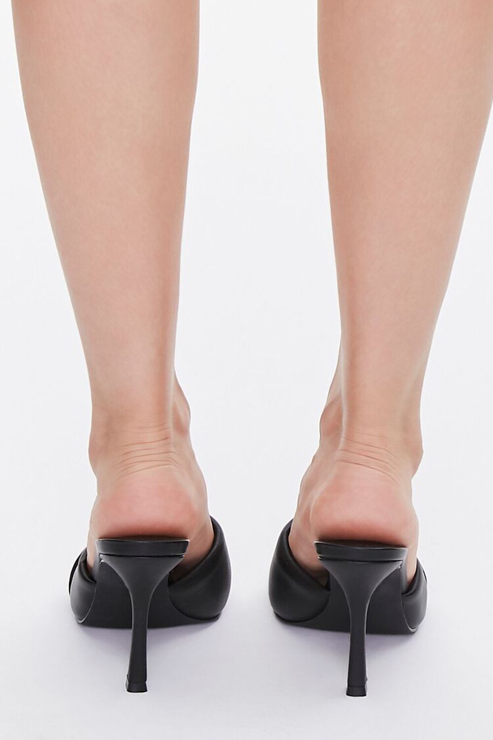 BLACK Square-Toe Stiletto Heels, image 3