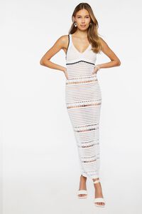 CREAM Crochet Semi-Sheer Midi Dress, image 4