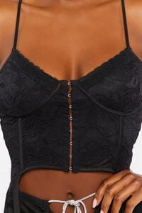Lace Hook-and-Eye Bustier Crop Top, image 5