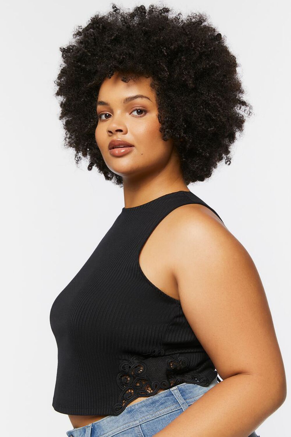 Plus Size Embroidered Crop Top, image 2
