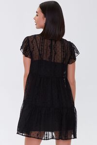 BLACK Lace Trapeze Mini Dress, image 3