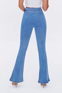 MEDIUM DENIM Lace-Up Flare Jeans, image 4