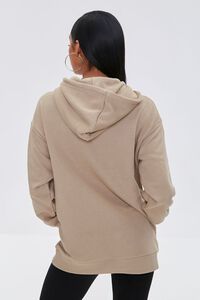 TAUPE/WHITE Love Embroidered Graphic Hoodie, image 4