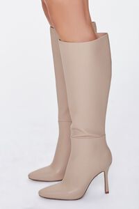 TAUPE Knee-High Stiletto Boots, image 2