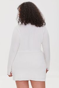 CREAM Plus Size Cardigan Sweater & Mini Skirt Set, image 3