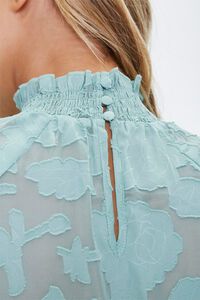 SAGE Abstract Smocked-Trim Mini Dress, image 5