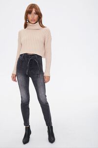 BLACK Belted High-Rise Jeans, image 4