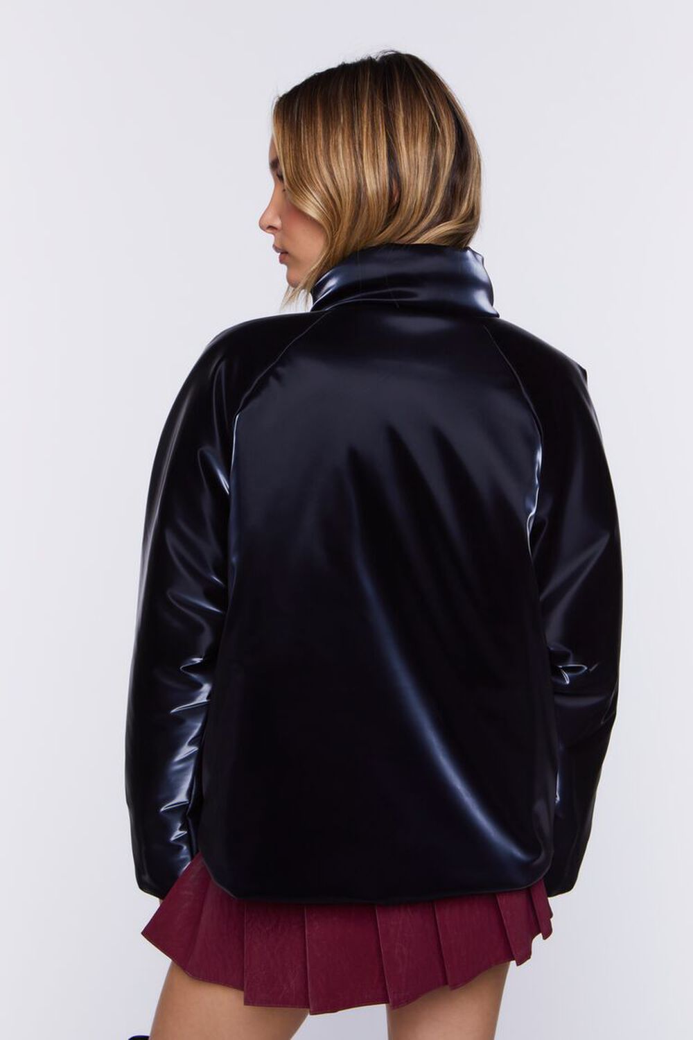 BLACK Open-Front Puffer Jacket, image 3