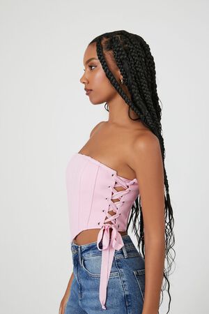 Pink Crop Tube Top, Cropped Tube Top, Crop Tops for Women, Cropped