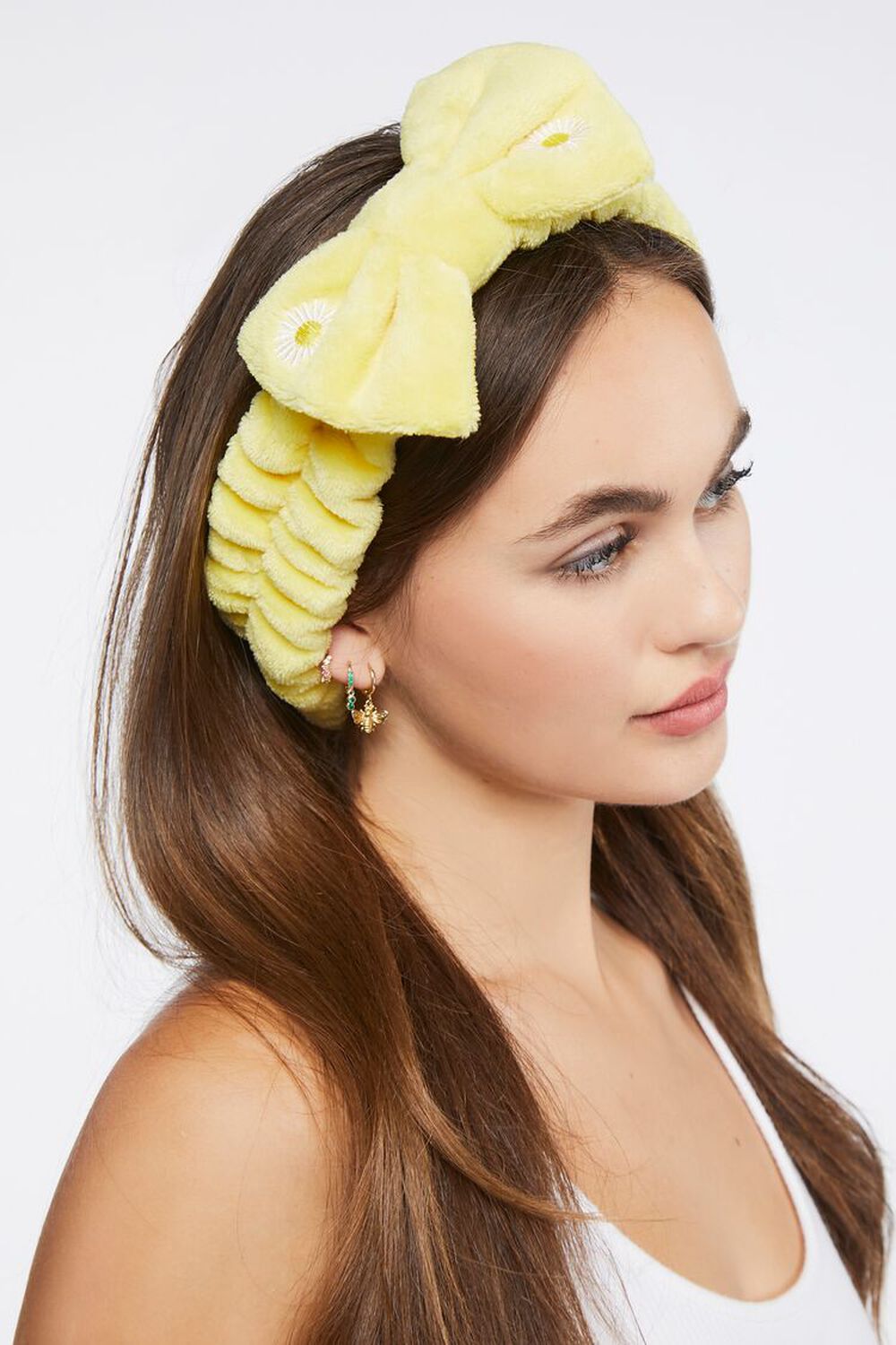 Embroidered Sunflower Bow Headwrap, image 2