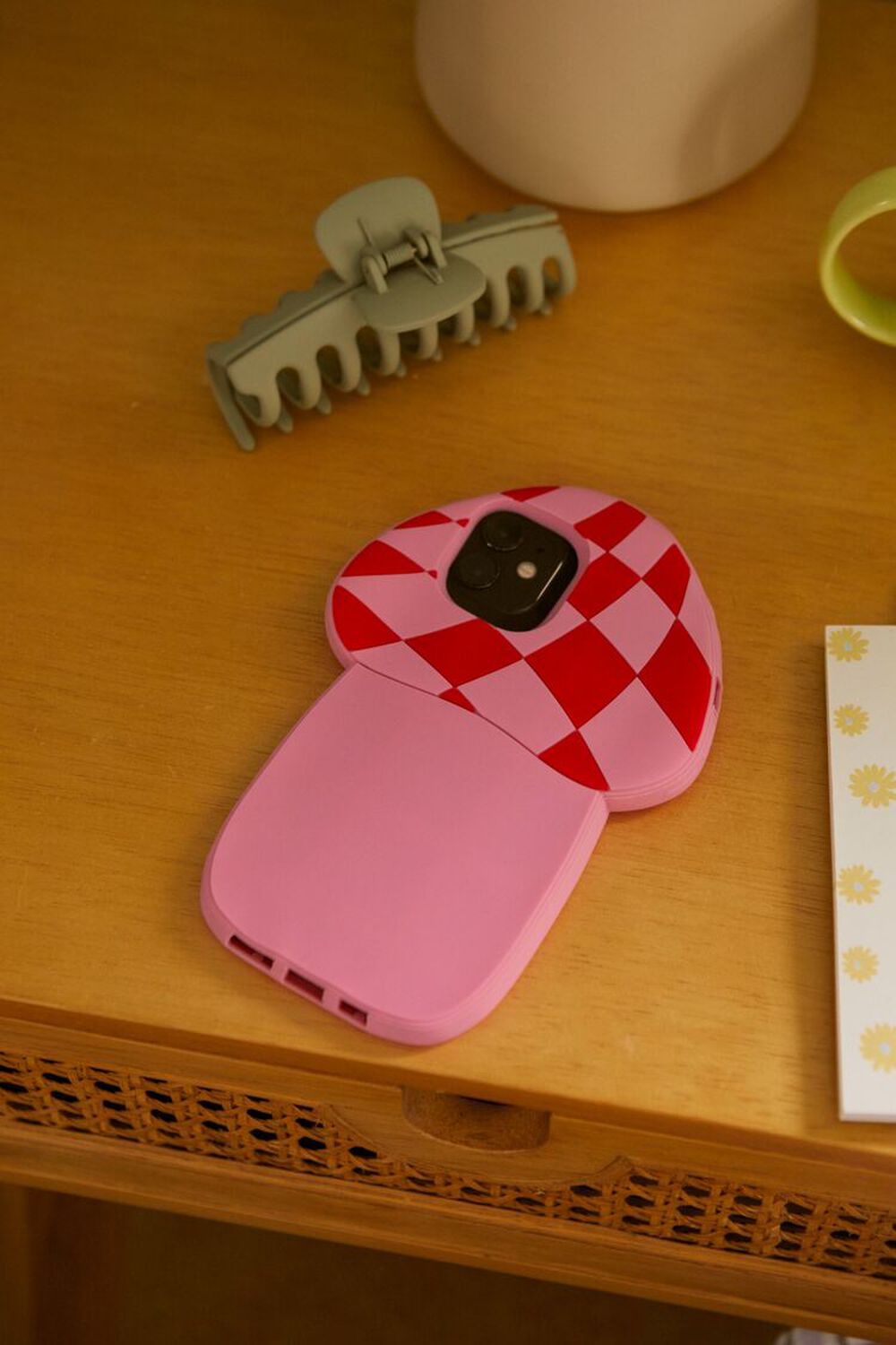 PINK/MULTI Mushroom Phone Case for iPhone 12, image 1