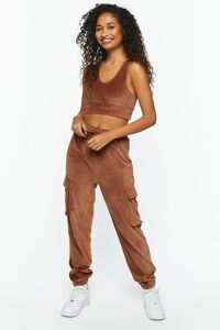 Velour Cropped Tank Top, image 4