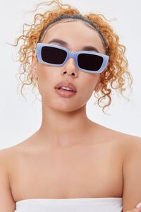 BLUE/BLACK Rectangular Tinted Sunglasses, image 1