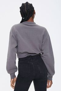 CHARCOAL Fleece Drop-Sleeve Sweatshirt, image 3