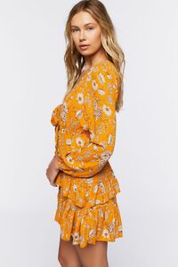 YELLOW/MULTI Floral Tiered Mini Dress, image 2