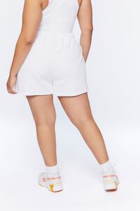 WHITE Plus Size Drawstring Shorts, image 4