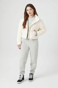 IVORY Quilted Puffer Jacket, image 4