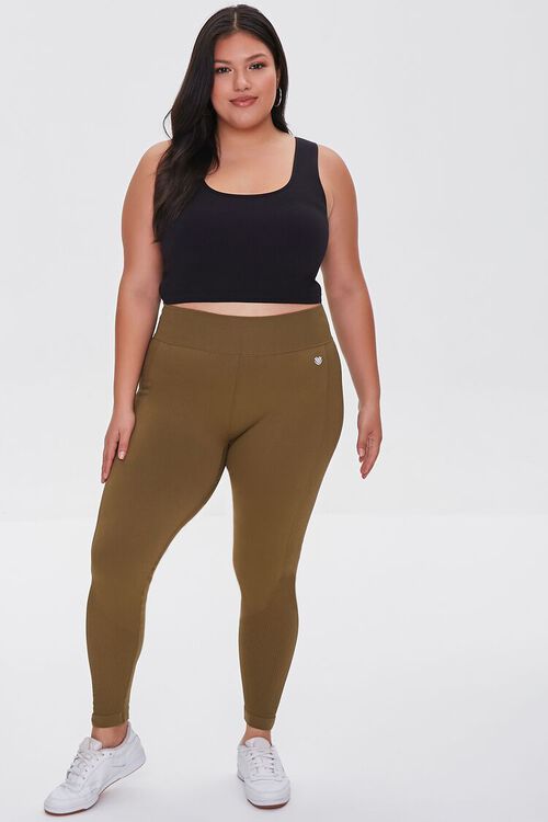 OLIVE Plus Size Active High-Rise Leggings, image 1
