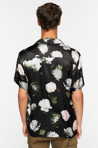 BLACK/MULTI Satin Floral Print Shirt, image 4