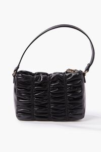 Ruched Faux Leather Crossbody Bag, image 2
