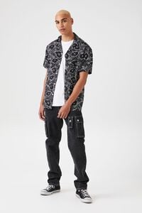 BLACK/WHITE Abstract Floral Print Shirt, image 5