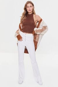 BROWN Sweater-Knit Halter Top, image 4