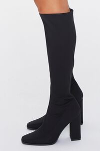 BLACK Knee-High Block Heel Boots, image 2